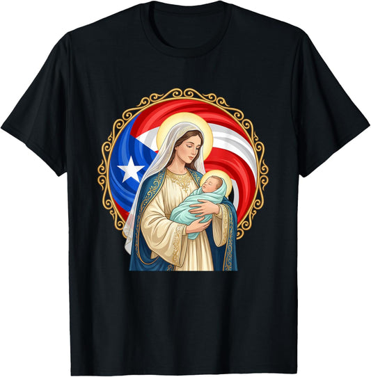 Virgen de La Providencia. Patrona de Puerto Rico T-Shirt - T-Shirt | Black