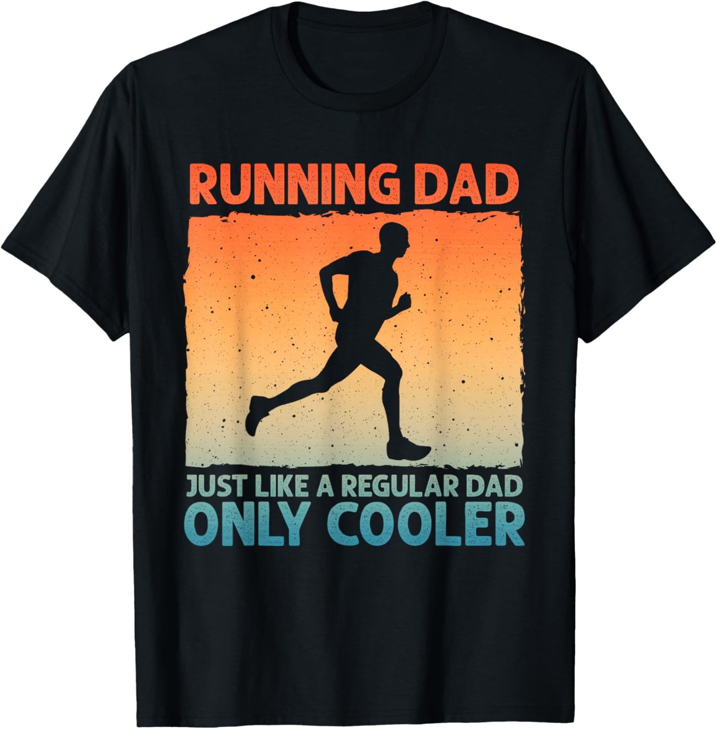 Funny Running Dad Marathon Runner Coach Marathoner T-Shirt - T-Shirt | Black