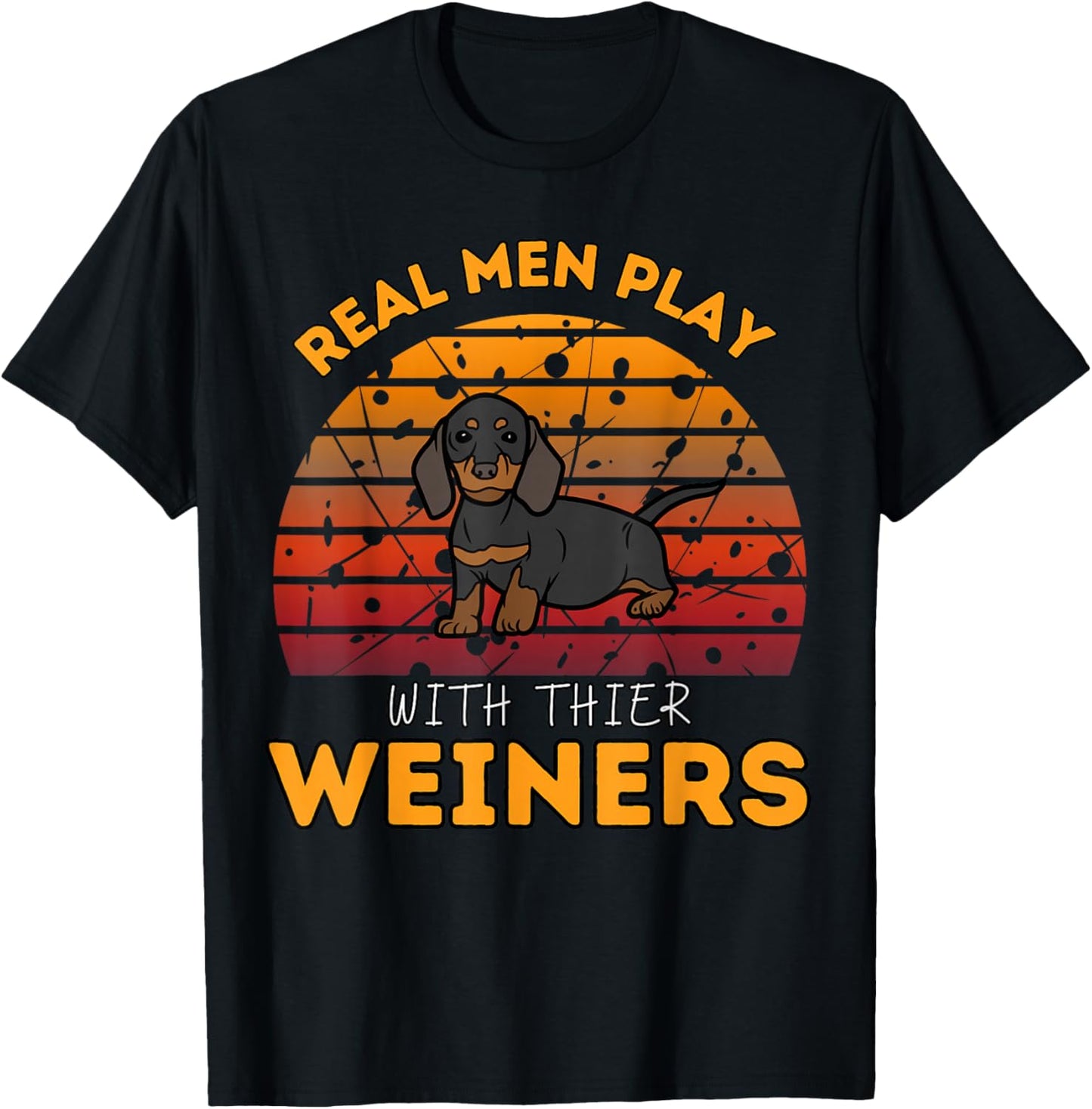 I Love My Little Weiner Funny Dog Dachshund Perfect T-Shirt - T-Shirt | Black