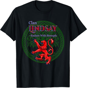 Lindsay Scottish Clan Pride Family Motto T-Shirt - T-Shirt | Black