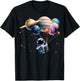 Funny Astronaut Planets Gift Men Women Kids Astronomy Space T-Shirt - T-Shirt | Black