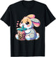 Cute Bunny Rabbit Drink Boba Tea Kawaii Easter For Kid Teen T-Shirt - T-Shirt | Black