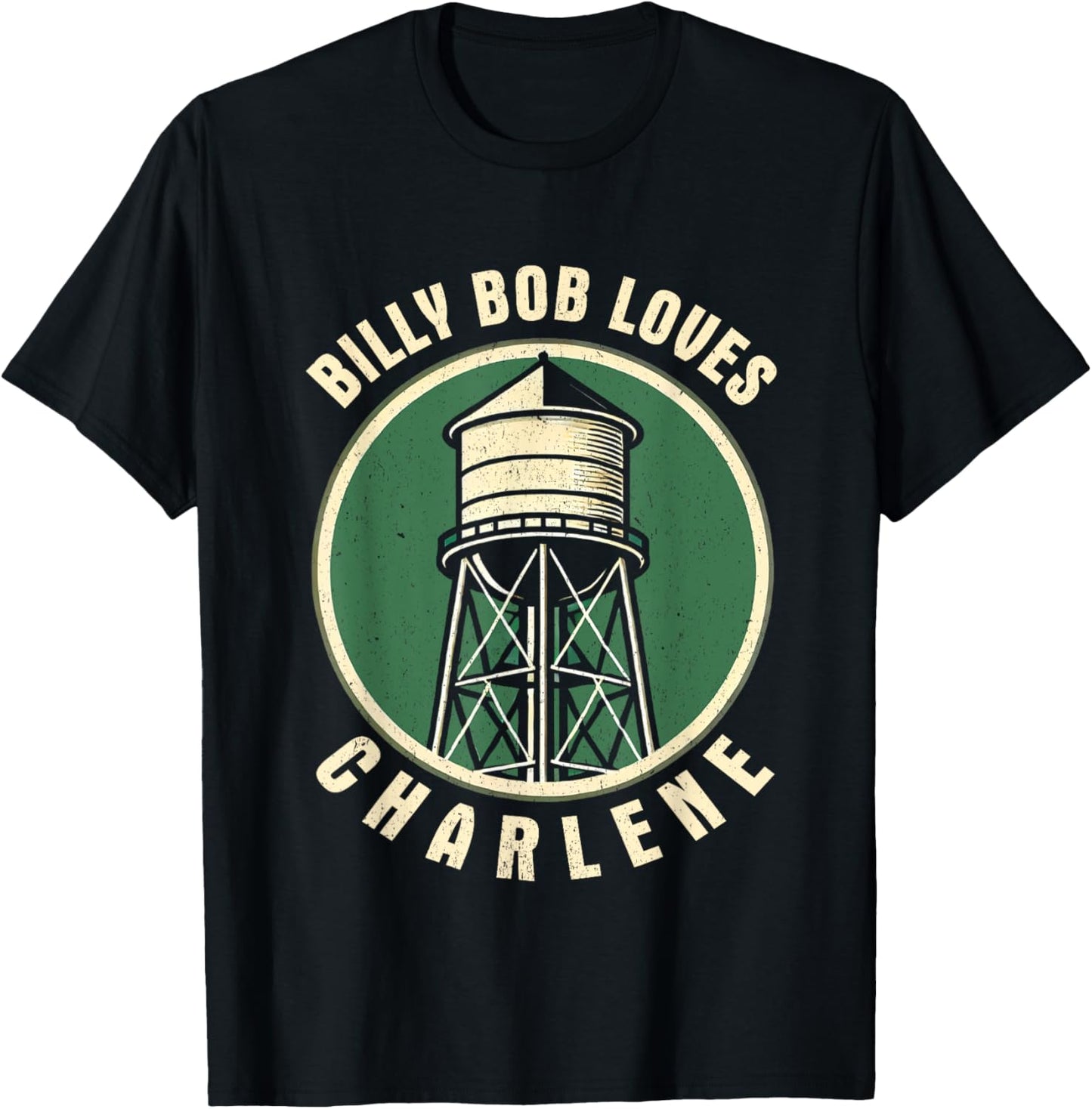 Valgory Limited Billy Bob Loves Charlene Funny Gifts Lover Heart T-Shirt - T-Shirt | Black
