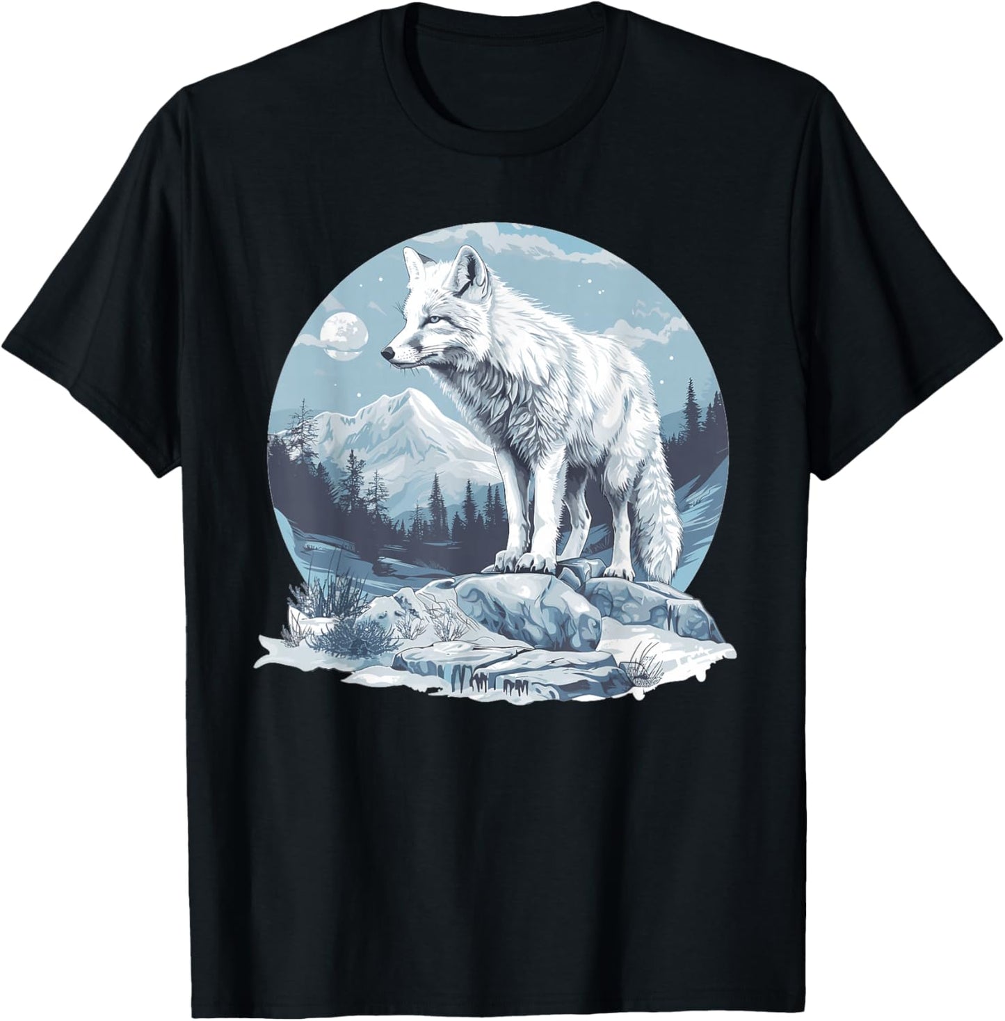 Arctic Foxes Lovers Arctic Fox T-Shirt - T-Shirt | Black