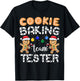 Cookie Baking Team Tester Gingerbread Funny Christmas Gift T-Shirt - T-Shirt | Black
