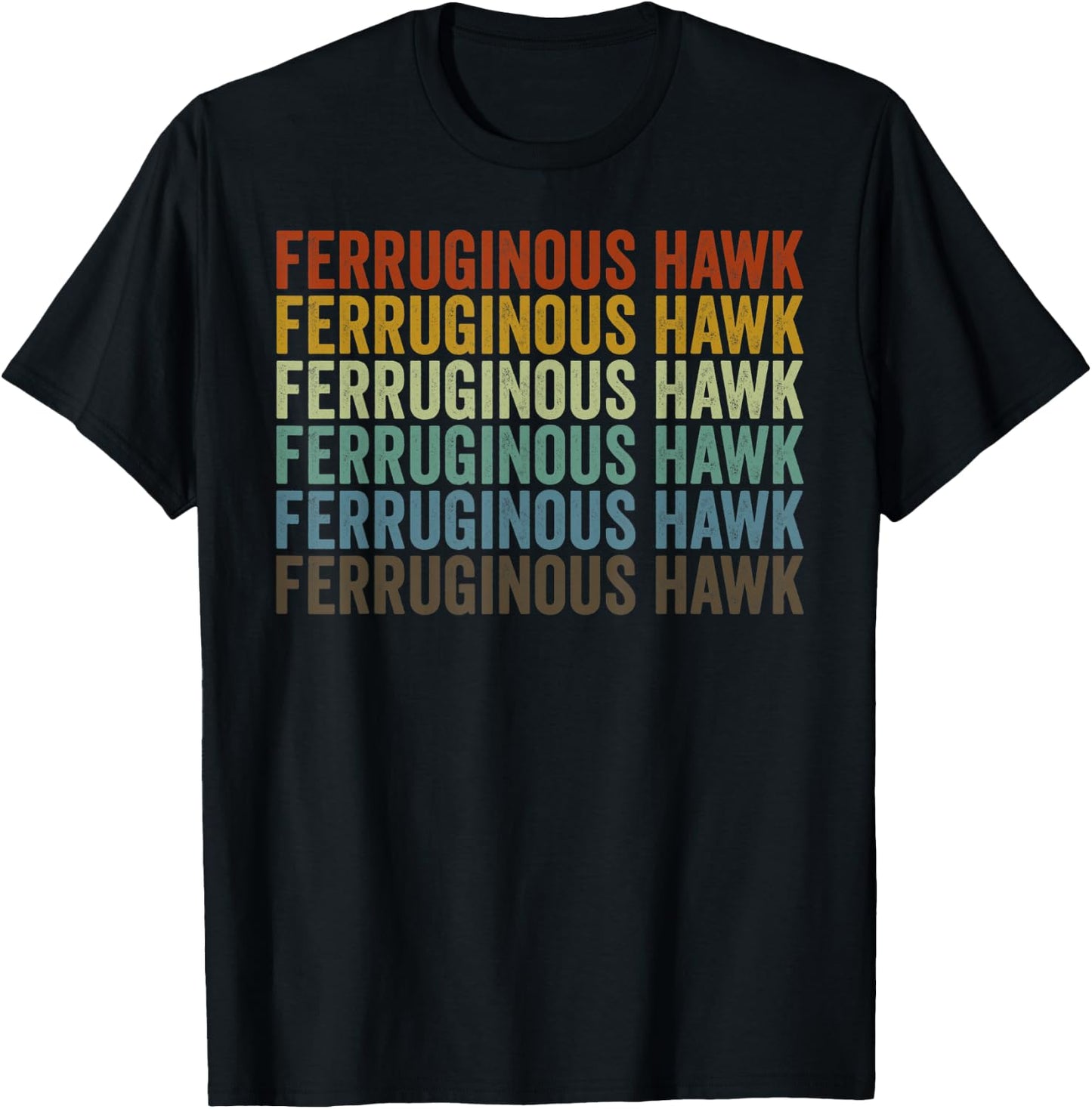 Ferruginous Hawk Retro T-Shirt - T-Shirt | Black