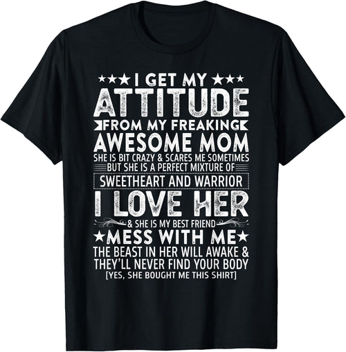 I Get My Attitude from My Freaking Awesome Mom Mothers Gifts Small