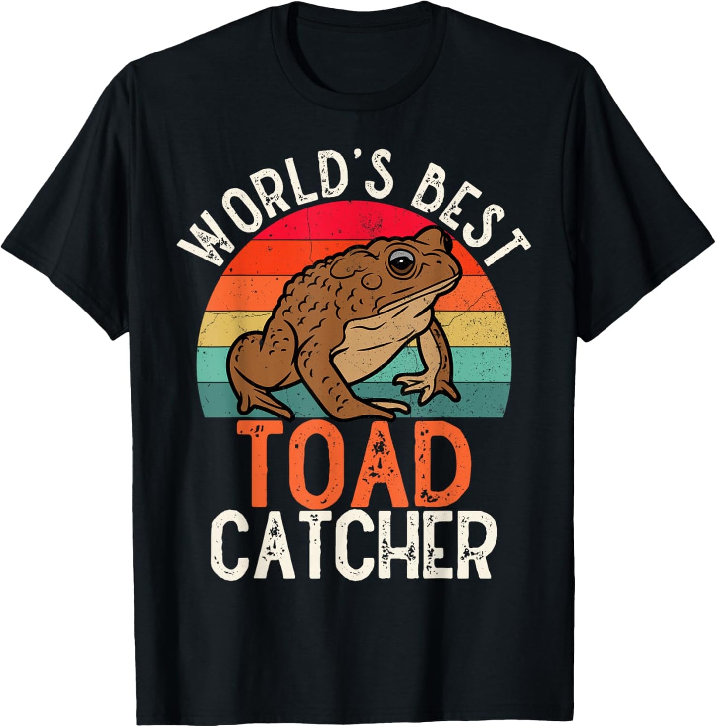 Worlds Best Toad Catcher Kids Boy Funny Amphibian Toad T-Shirt - T-Shirt | Black