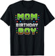 Birthday Mom of The Birthday Boy Pixel Gamer Party T-Shirt - T-Shirt | Black