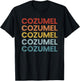 Vintage Cozumel Mexico Retro Throwback Souvenir T-Shirt - T-Shirt | Black