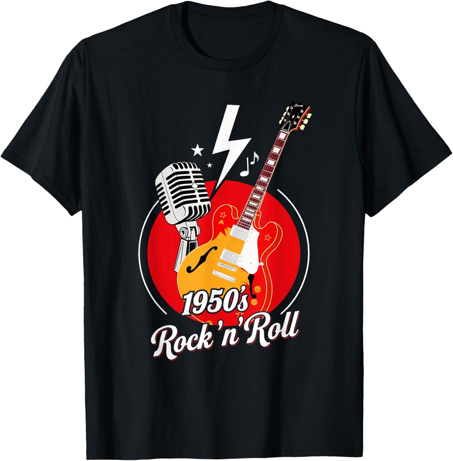 1950's Rock 'n' Roll 50's Music Fun T-Shirt - T-Shirt | Black