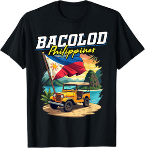 Bacolod Philippines Travel Vacation Filipino Souvenir T-Shirt - T-Shirt | Black