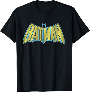 Kids DC Comics Batman Vintage Bold Text Logo T-Shirt - T-Shirt | Black