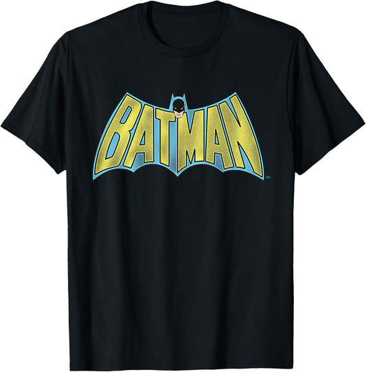 Kids DC Comics Batman Vintage Bold Text Logo T-Shirt - T-Shirt | Black