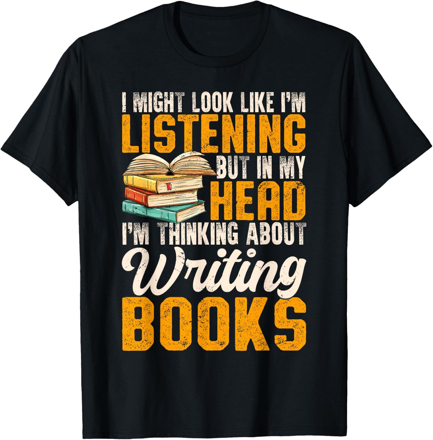 Funny Writer Book Published Author Writers Men Women T-Shirt - T-Shirt | Black