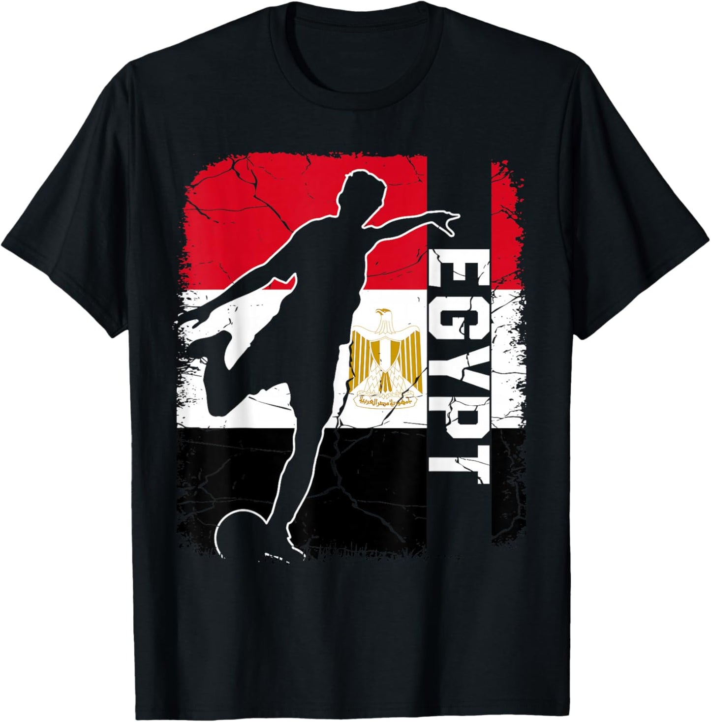 Egypt Soccer Team Egypt Flag Jersey Football T-Shirt - T-Shirt | Black