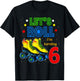 Rolling Into 6 years Let's Roll I'm Turning 6 Roller Skate T-Shirt - T-Shirt | Black