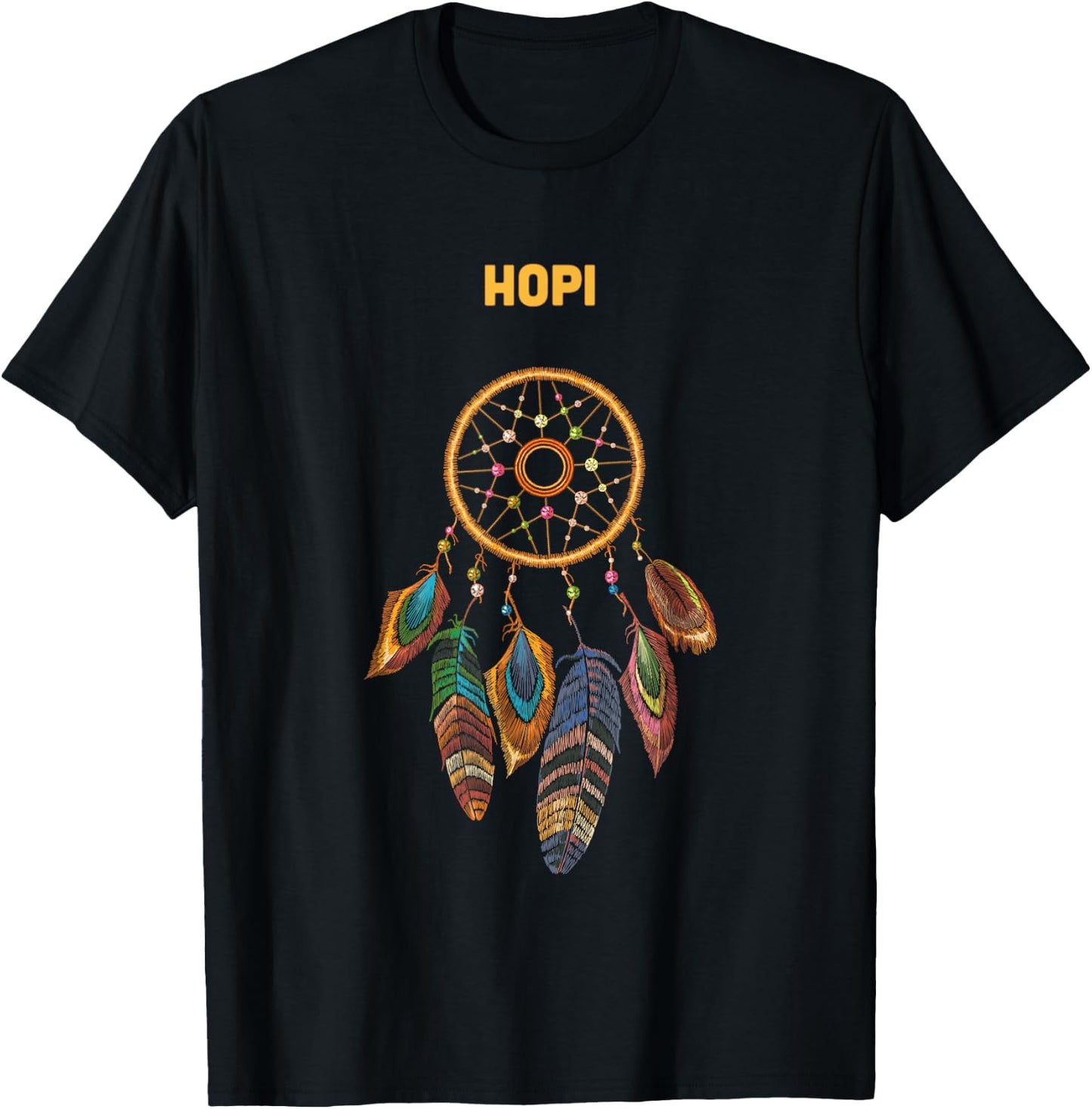 Hopi Tribe Native American Indian Vintage Dream Catcher T-Shirt - T-Shirt | Black