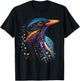 Starling Bird Motif Animal Illustration Starling T-Shirt - T-Shirt | Black