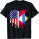 Antigua American Patriot Grown Country Melting Heart T-Shirt - T-Shirt | Black