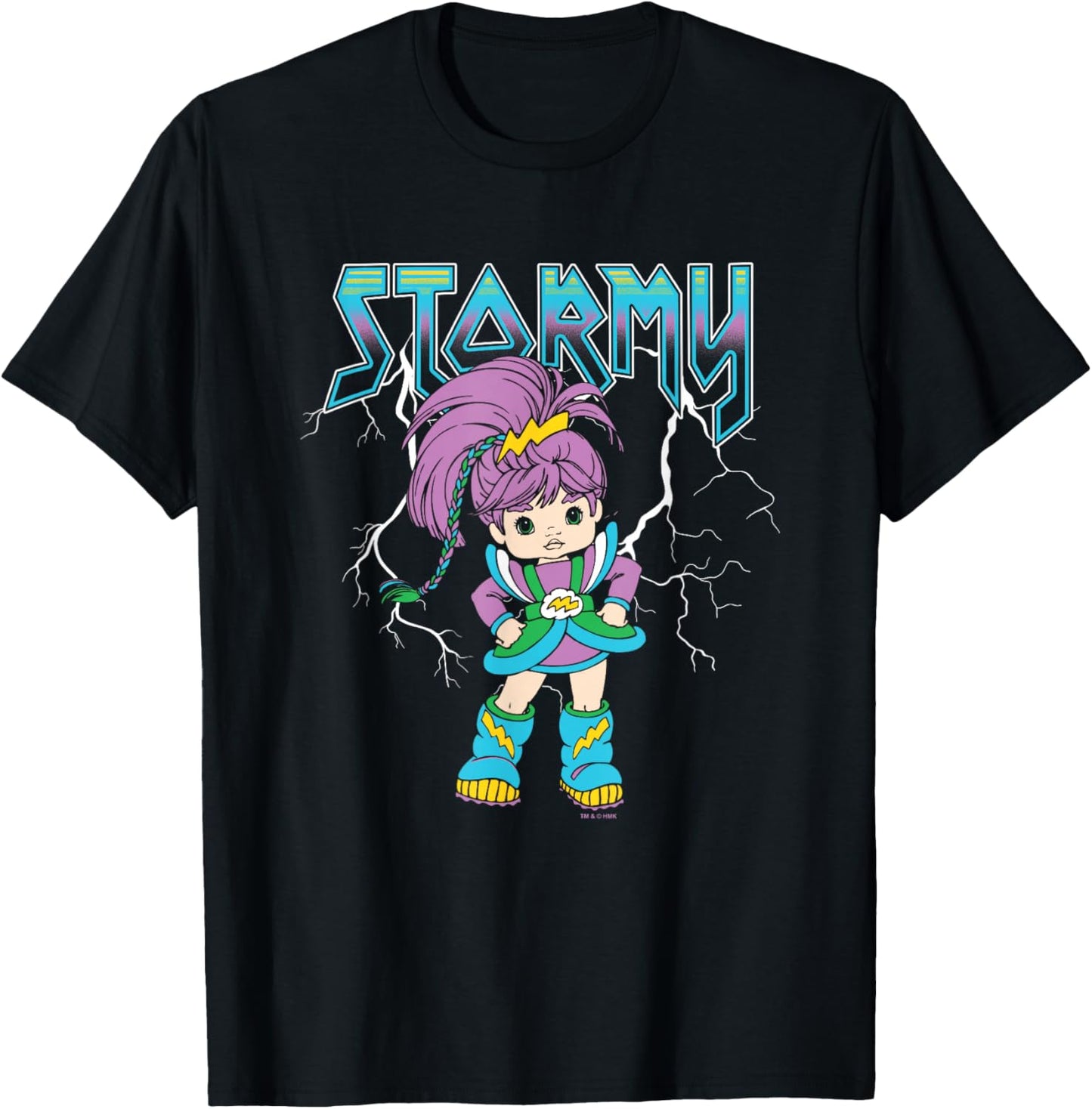 Rainbow Brite Stormy Rock Band Style Logo Vintage T-Shirt - T-Shirt | Black