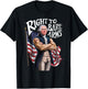 Funny USA George Washington Patriotic Right to Bear Arms Women Men T-Shirt - T-Shirt | Black