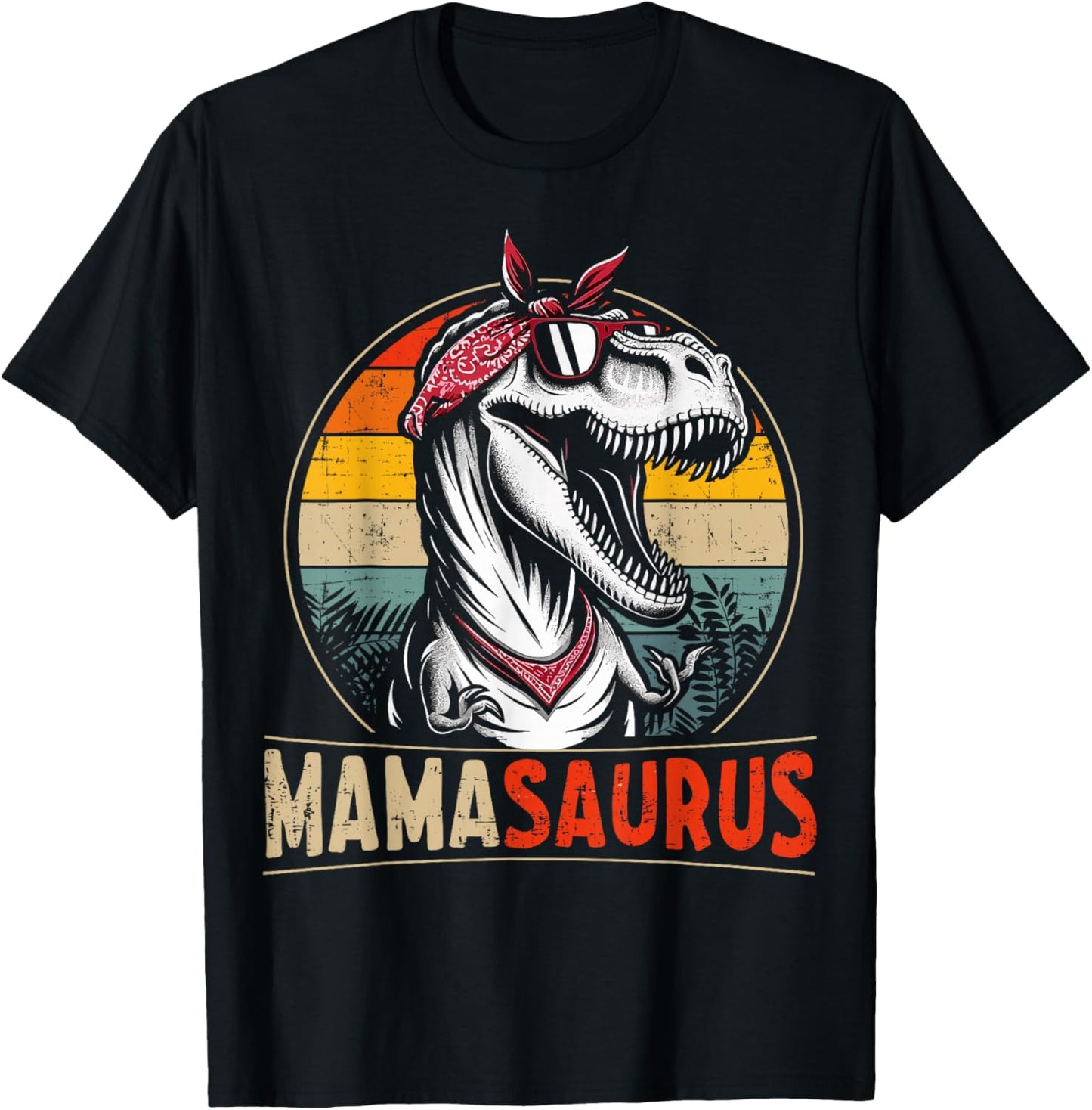 Mamasaurus dinosaur mom for mothers day christmas birthday T-Shirt - T-Shirt | Black