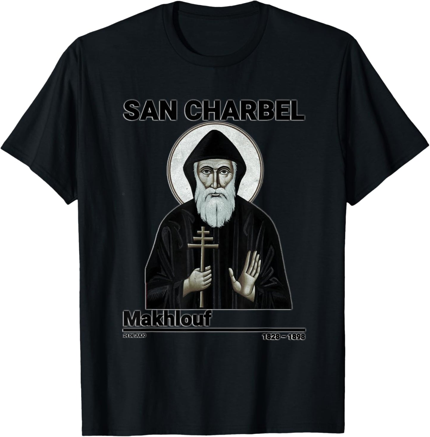 San Charbel Makhlouf, Saint Charbel T-Shirt - T-Shirt | Black