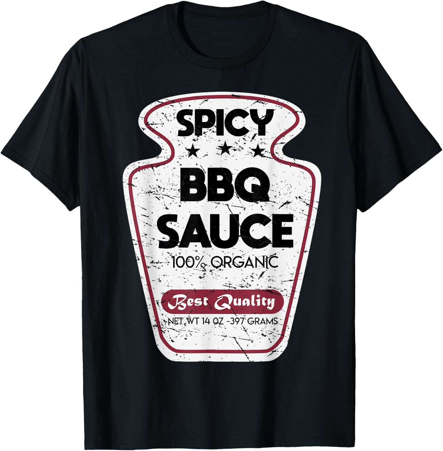 Vintage Barbecue BBQ Sauce Costume Funny Halloween Gifts T-Shirt - T-Shirt | Black