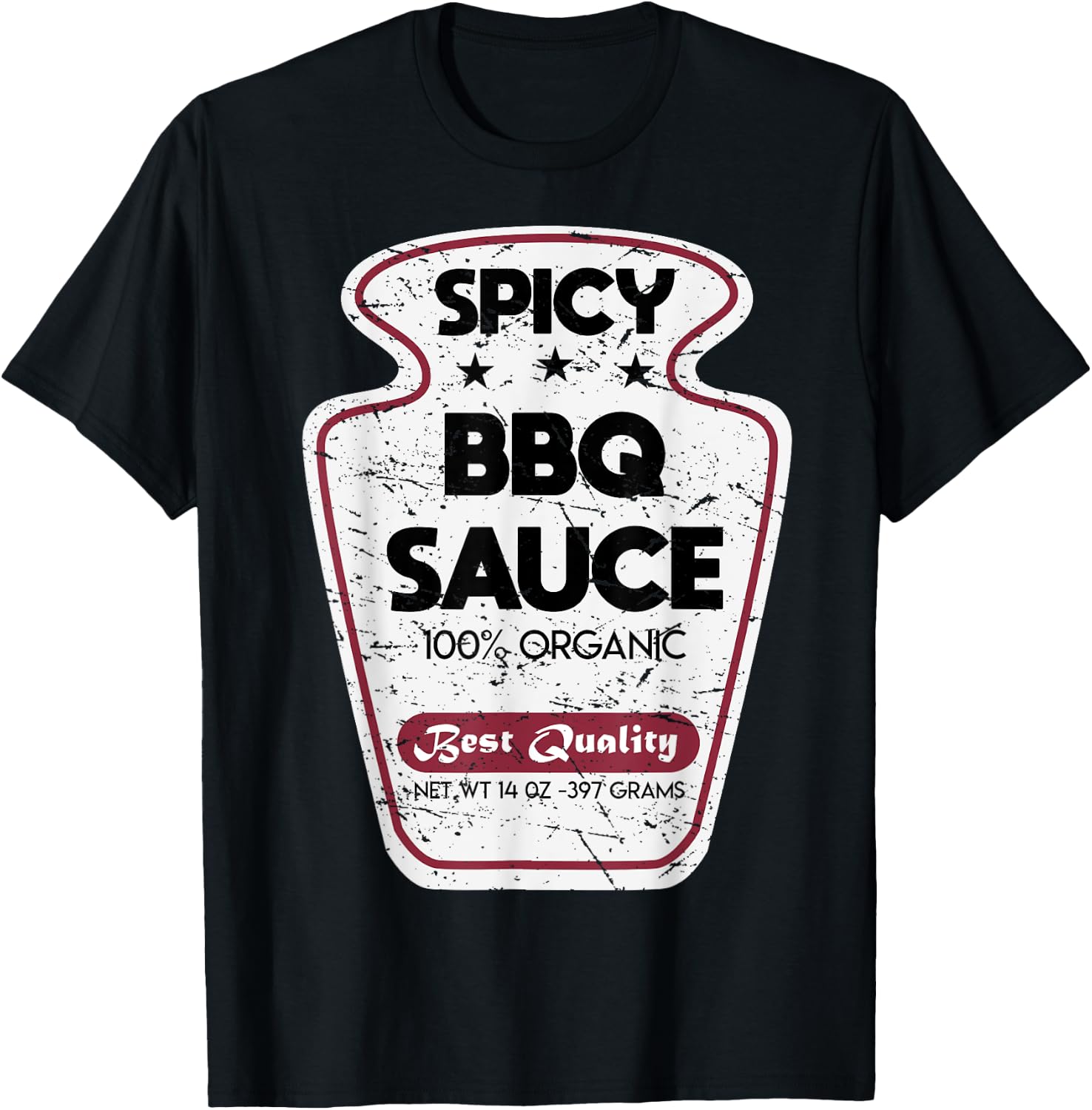 Vintage Barbecue BBQ Sauce Costume Funny Halloween Gifts T-Shirt - T-Shirt | Black