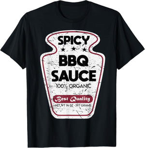 Vintage Barbecue BBQ Sauce Costume Funny Halloween Gifts T-Shirt - T-Shirt | Black
