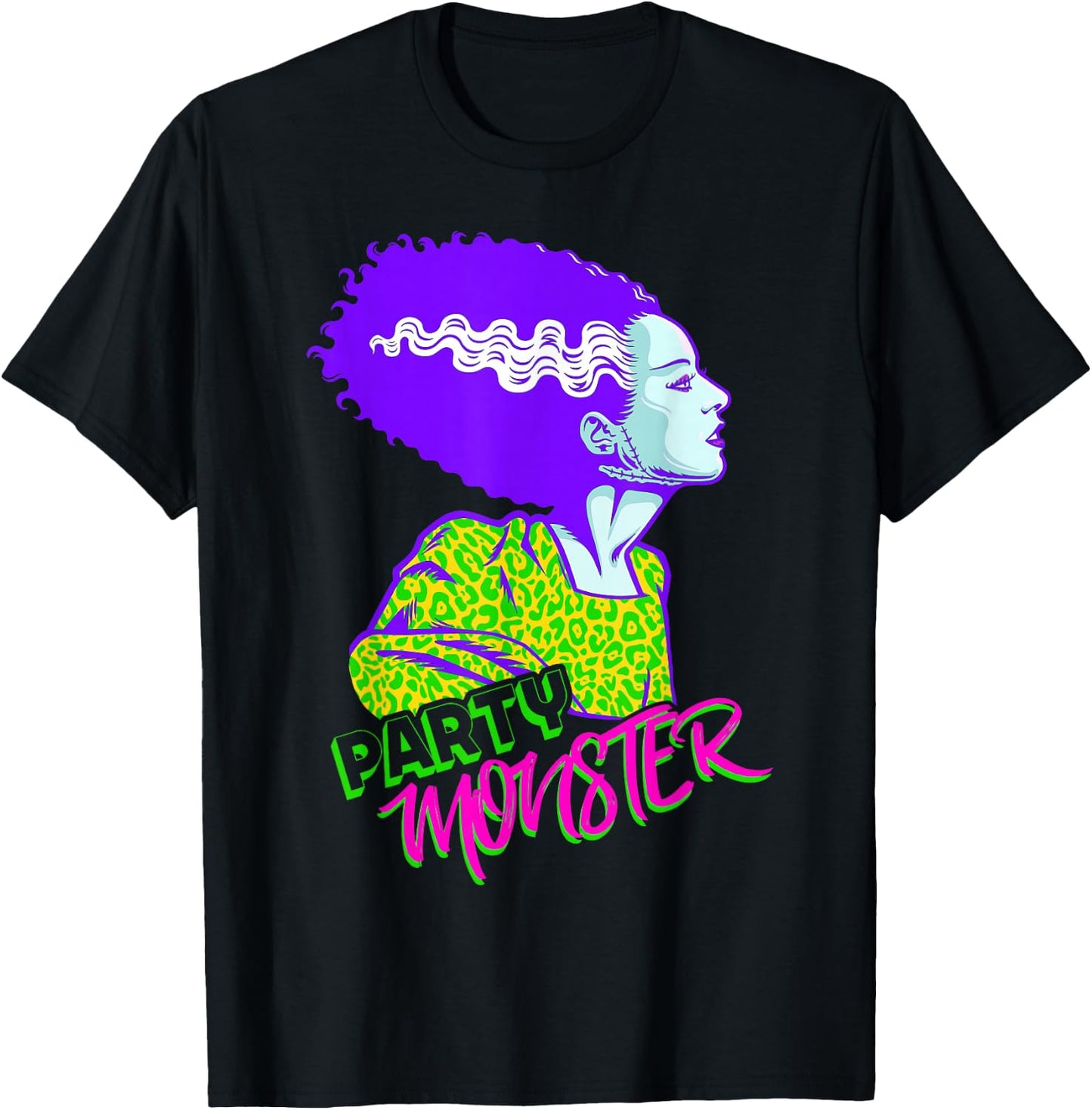 Universal Monsters Bride Of Frankenstein Party Monster T-Shirt - T-Shirt | Black