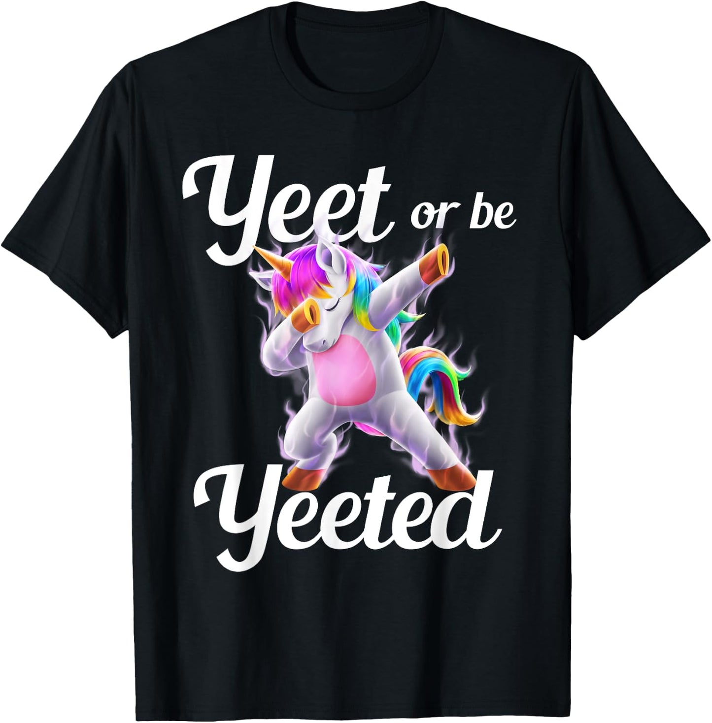Yeet Or Be Yeeted Dabbing Unicorn Dank Meme Slogan Yeet Kids T-Shirt - T-Shirt | Black