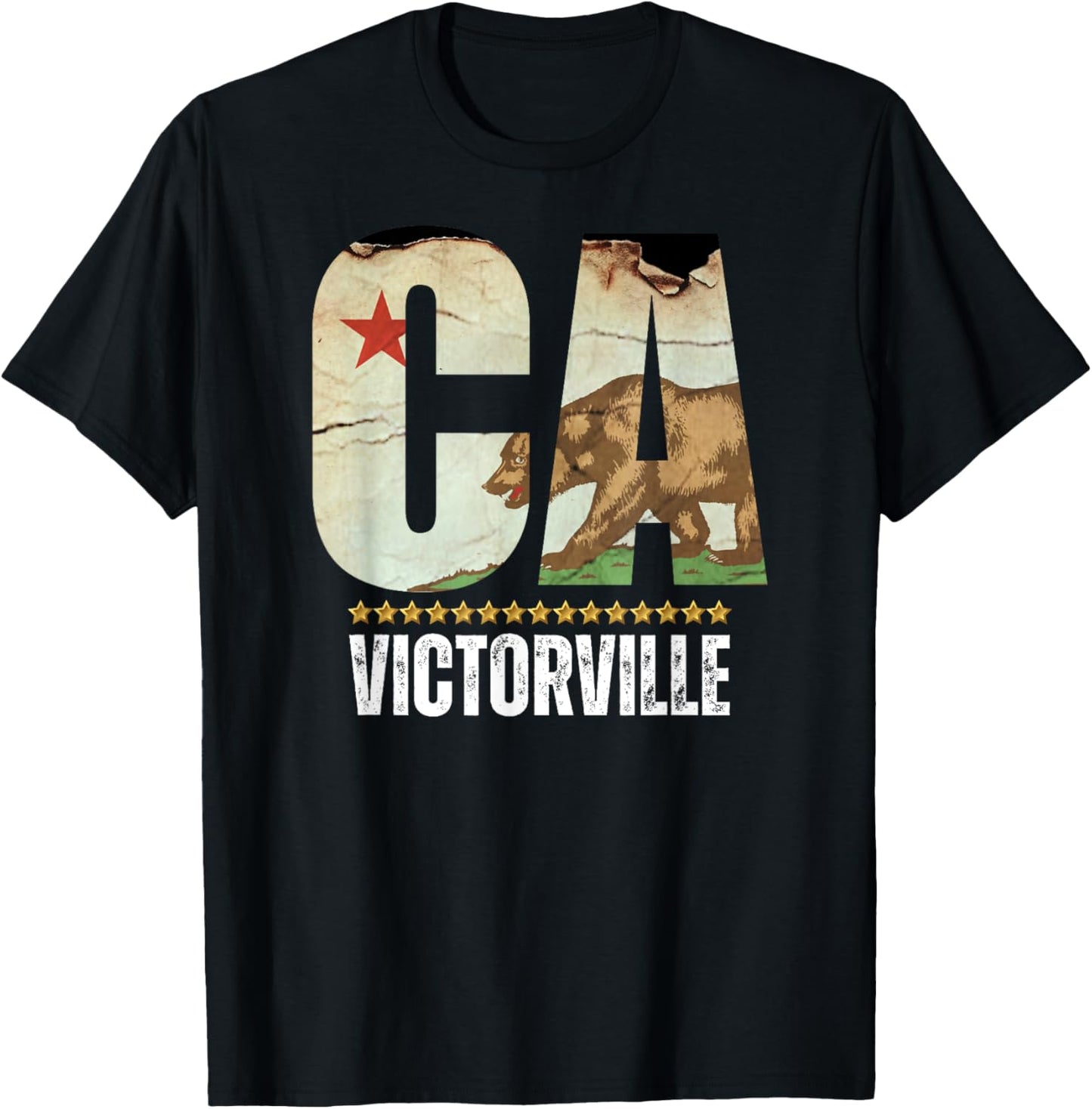 Victorville, California CA, Major USA City T-Shirt - T-Shirt | Black