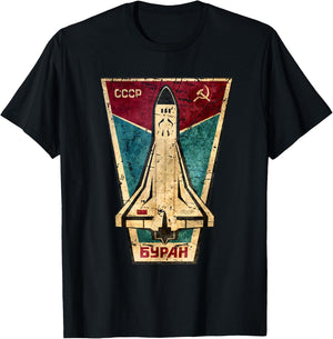 Soviet Space Program, Buran | USSR, Rocket T-Shirt - T-Shirt | Black