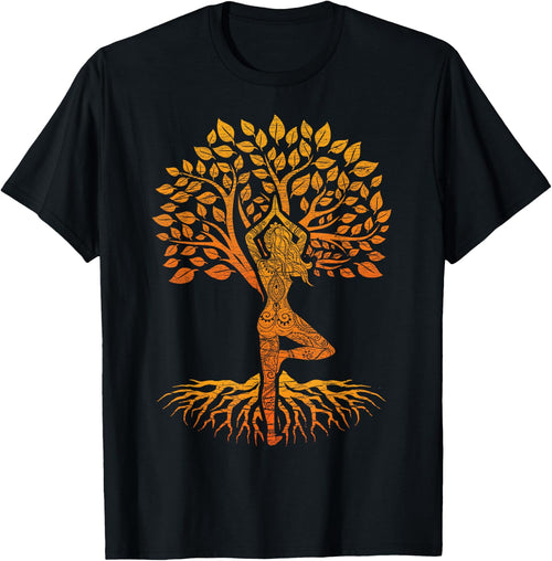 Tree of Life Yoga : Chakra Haka, Classic Fit, Round Neck, Black