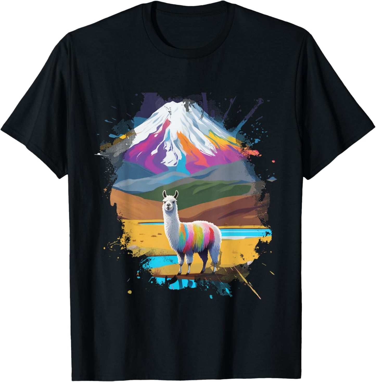 Cute Alpaca Cotopaxi National Park Outfit Llama Ecuador T-Shirt - T-Shirt | Black
