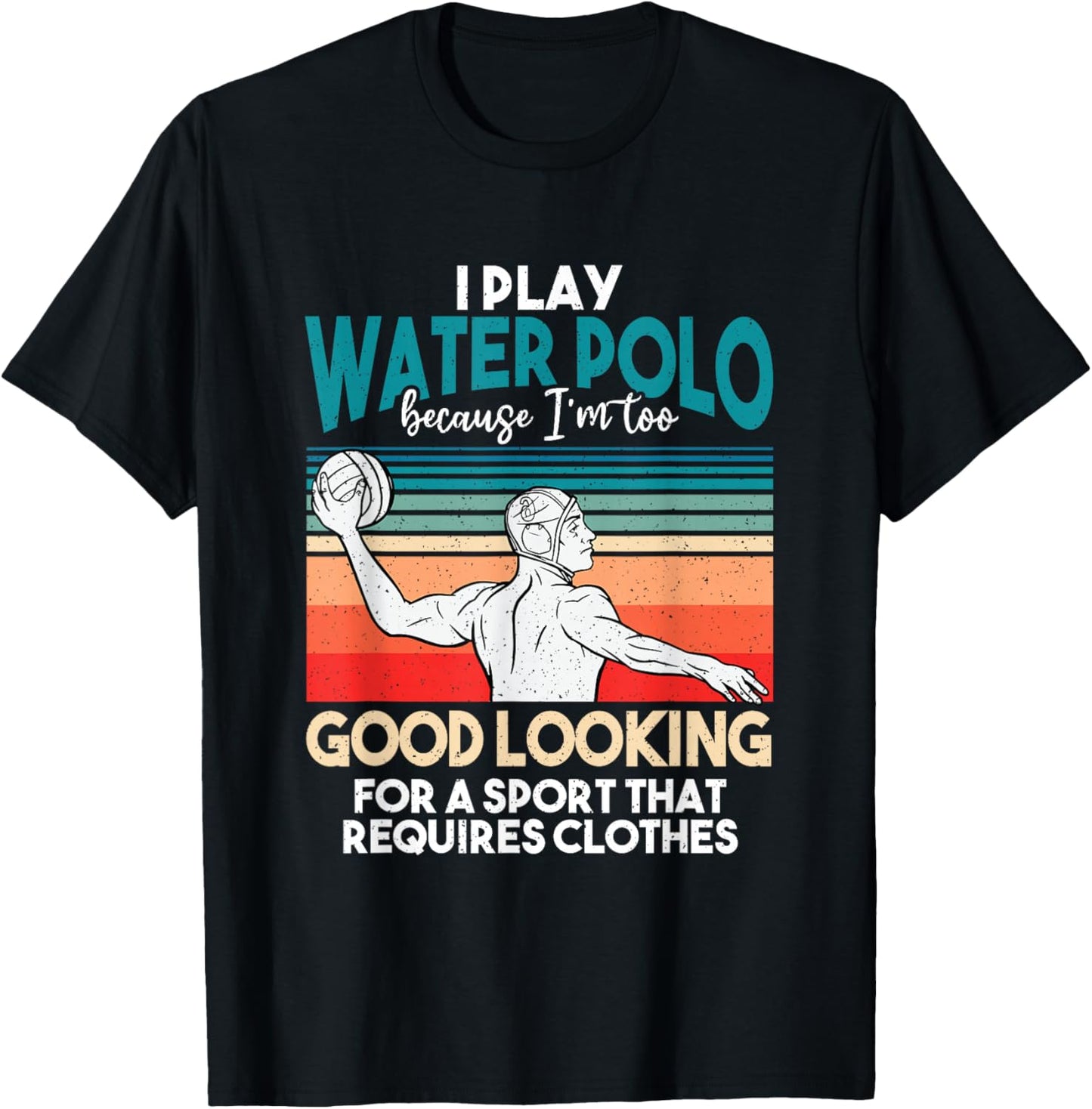 Waterpolo Player Aquatic Sports Lover Funny Water Polo T-Shirt - T-Shirt | Black