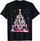 Funny Siberian Husky Christmas Tree Pet Dog Lover T-Shirt - T-Shirt | Black
