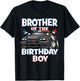 Brother Of The Birthday Boy Policeman Officer Party T-Shirt - T-Shirt | Black