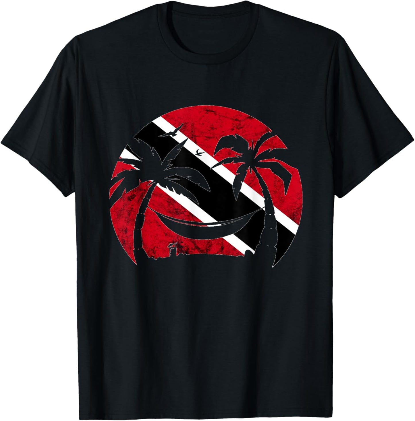 Summer Hammock Trinidadian Roots Trinidad And Tobago Flag T-Shirt - T-Shirt | Black
