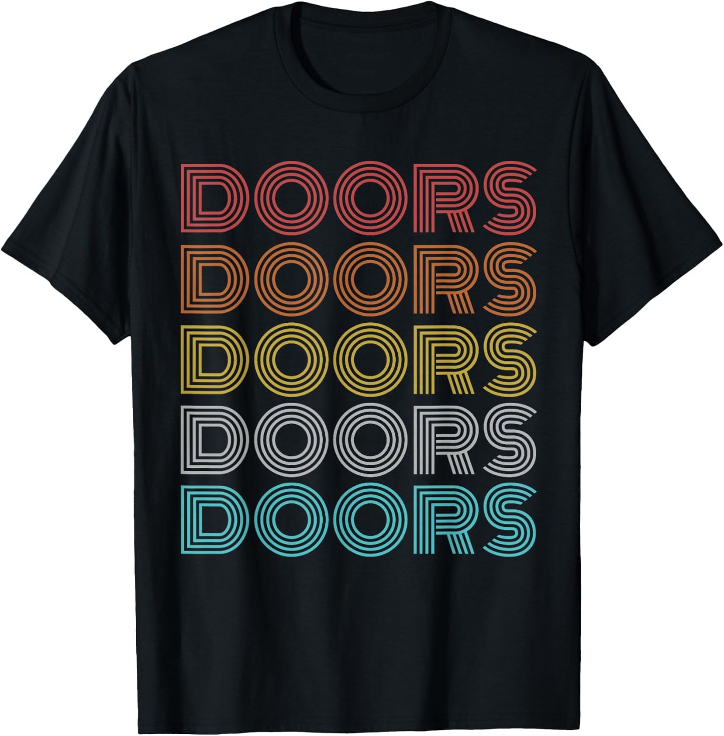 Retro Vintage Doors T-Shirt - T-Shirt | Black