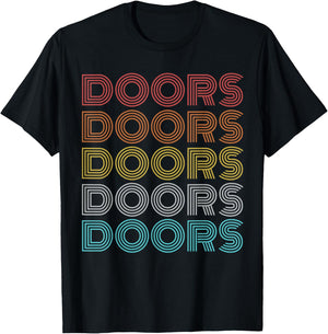 Retro Vintage Doors T-Shirt - T-Shirt | Black