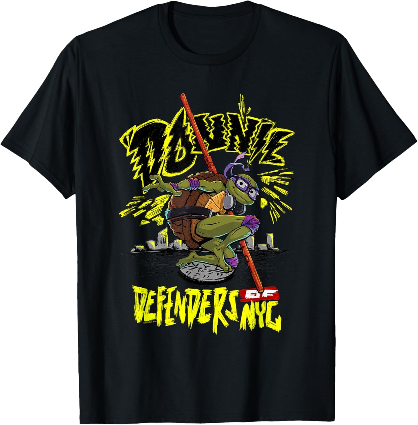Teenage Mutant Ninja Turtles: Mutant Mayhem Donnie City T-Shirt - T-Shirt | Black