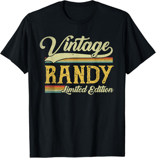 Vintage Randy Name Saying Gifts For Randy Birthday T-Shirt - T-Shirt | Black