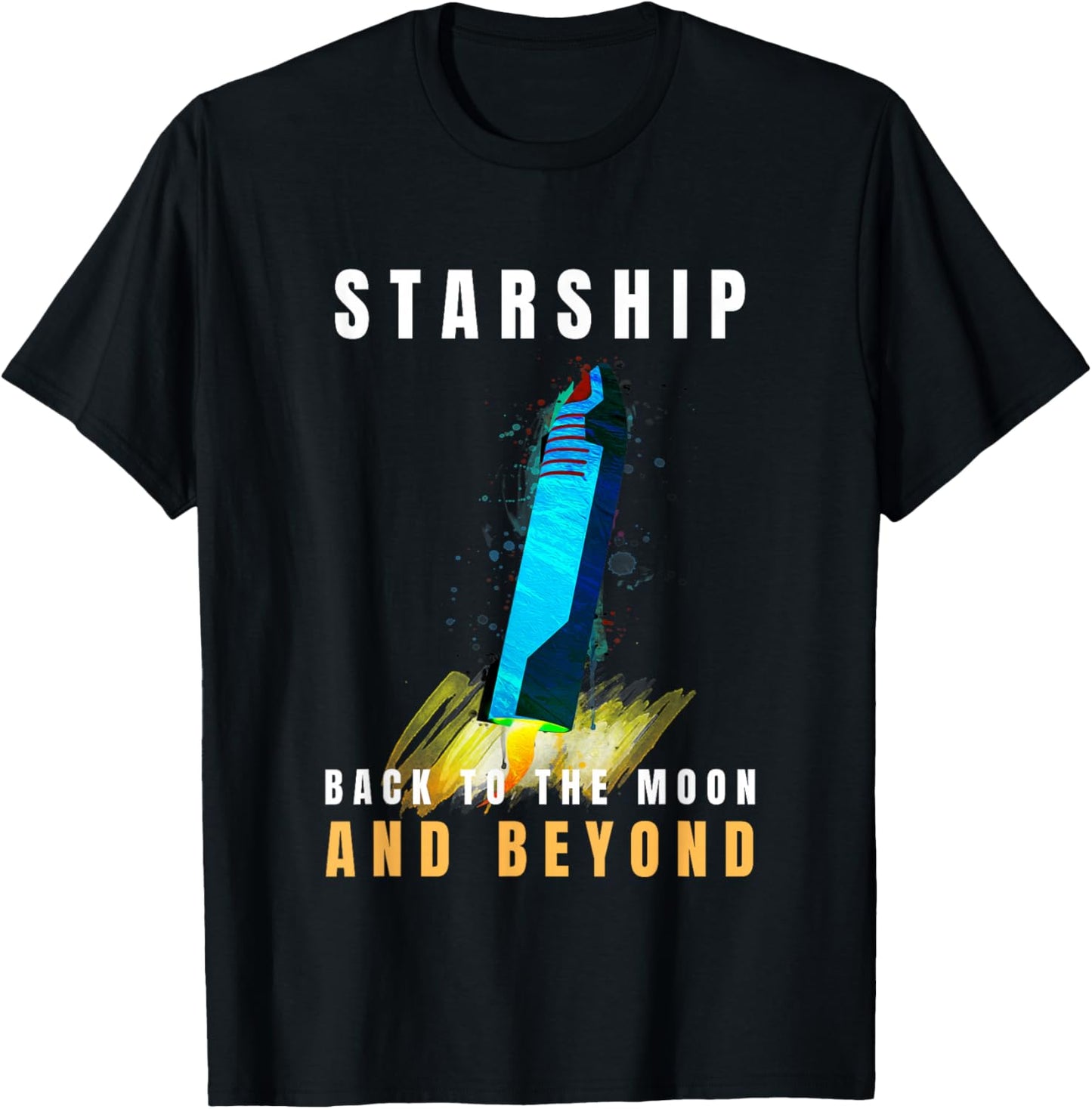 Starship Boca Chica Starbase | Starship Texas Starbase T-Shirt - T-Shirt | Black