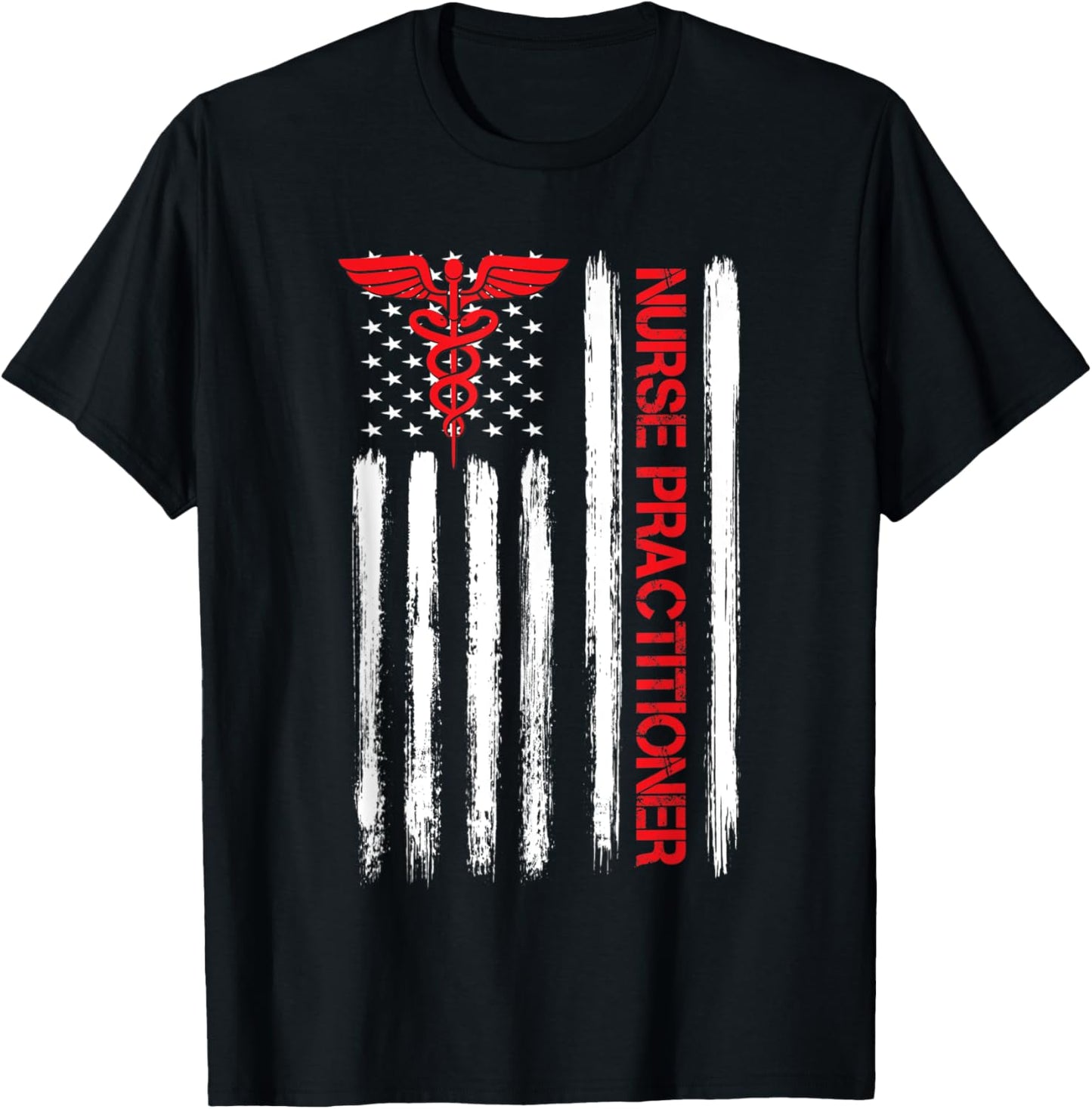 American Flag NP Nurse Practitioner Graduation Gifts T-Shirt - T-Shirt | Black
