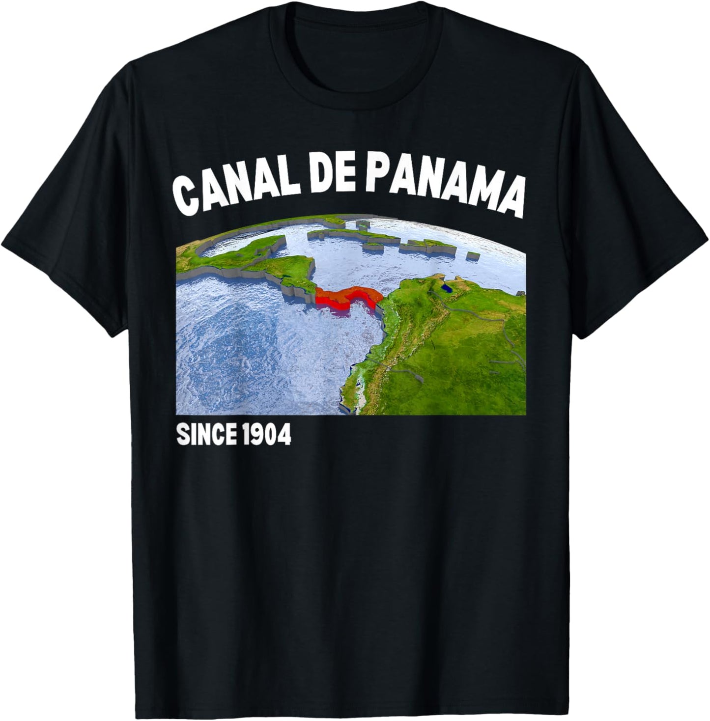 Canal De Panama Canal Zone Panamanian Waterway T-Shirt - T-Shirt | Black