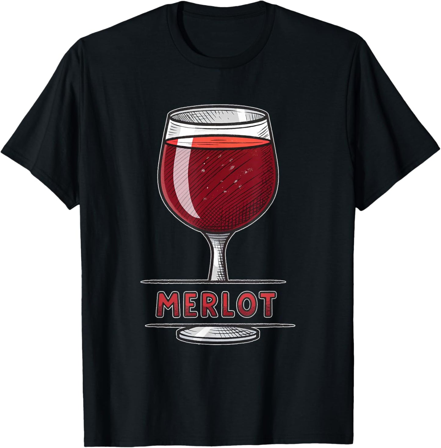 Élégant thème Merlot graphique amateur de vin T-Shirt - T-Shirt | Black