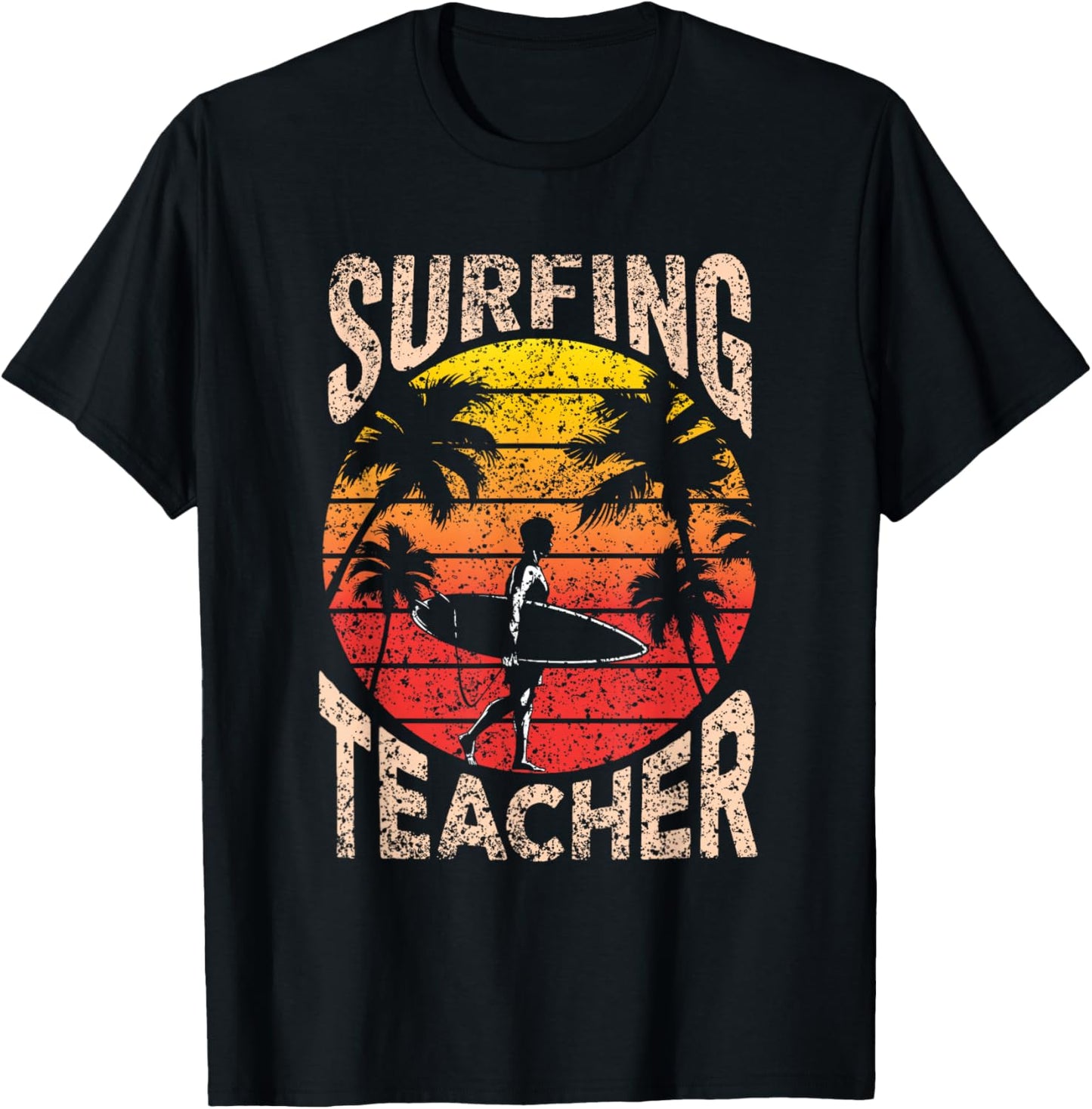 Surfing Teacher Surf Surfer Surfboard T-Shirt - T-Shirt | Black